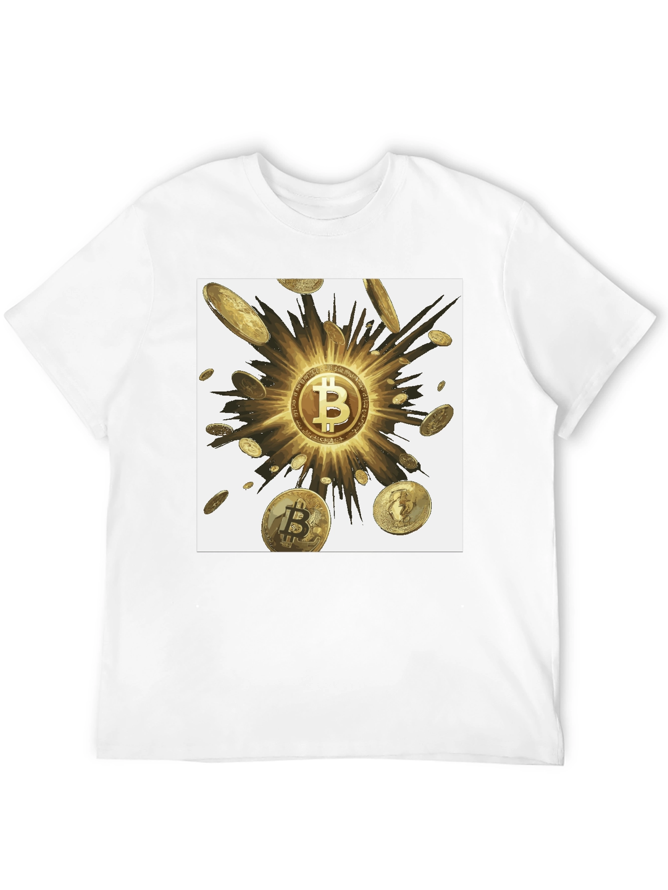 Bitcoin Burst Graphic T-Shirt - Black Crypto Tee