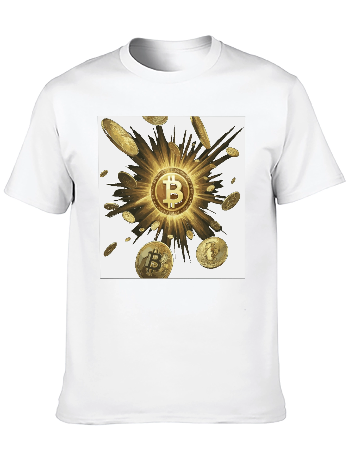 Bitcoin Burst Graphic T-Shirt - Black Crypto Tee
