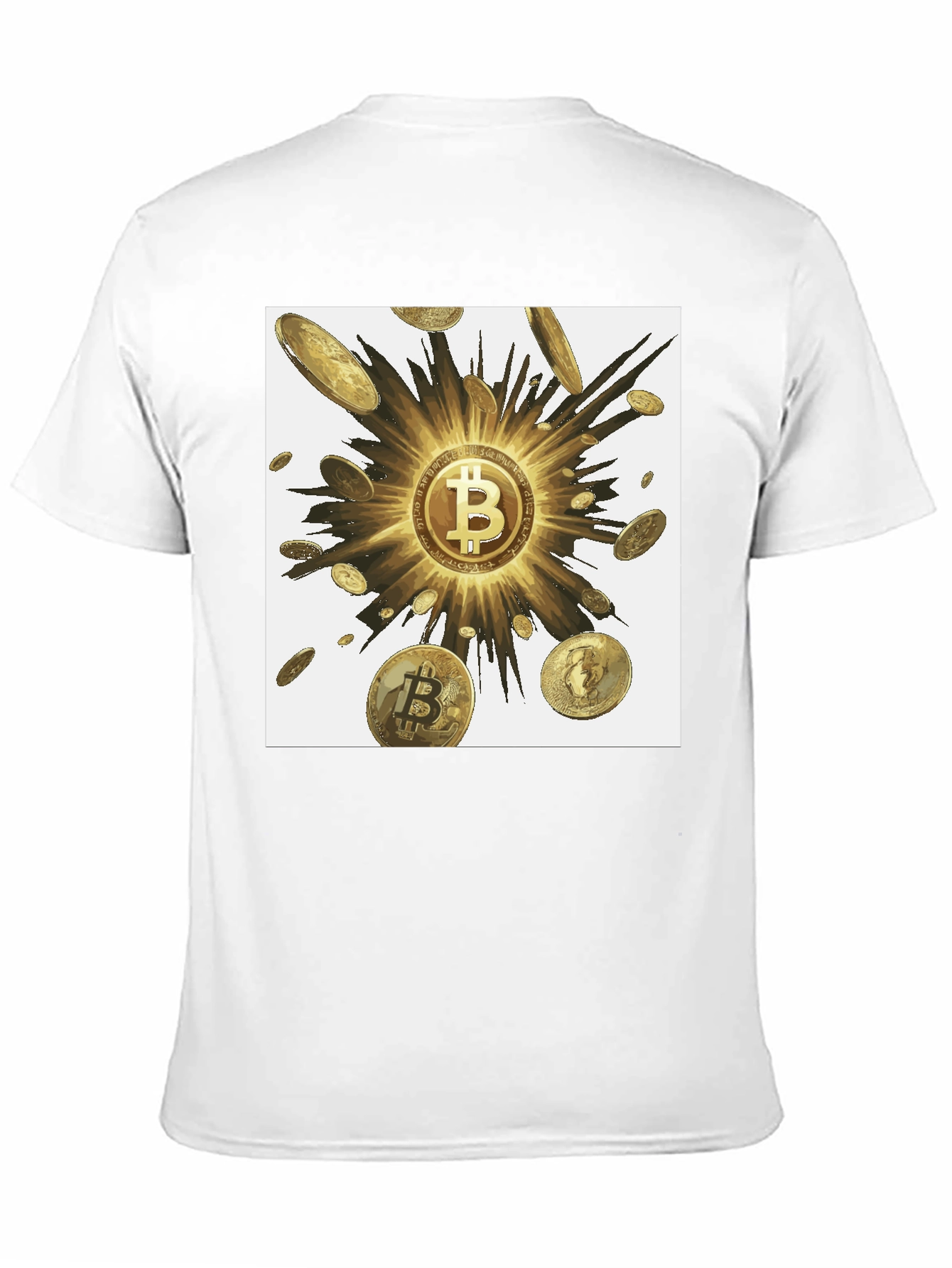 Bitcoin Burst Graphic T-Shirt - Black Crypto Tee
