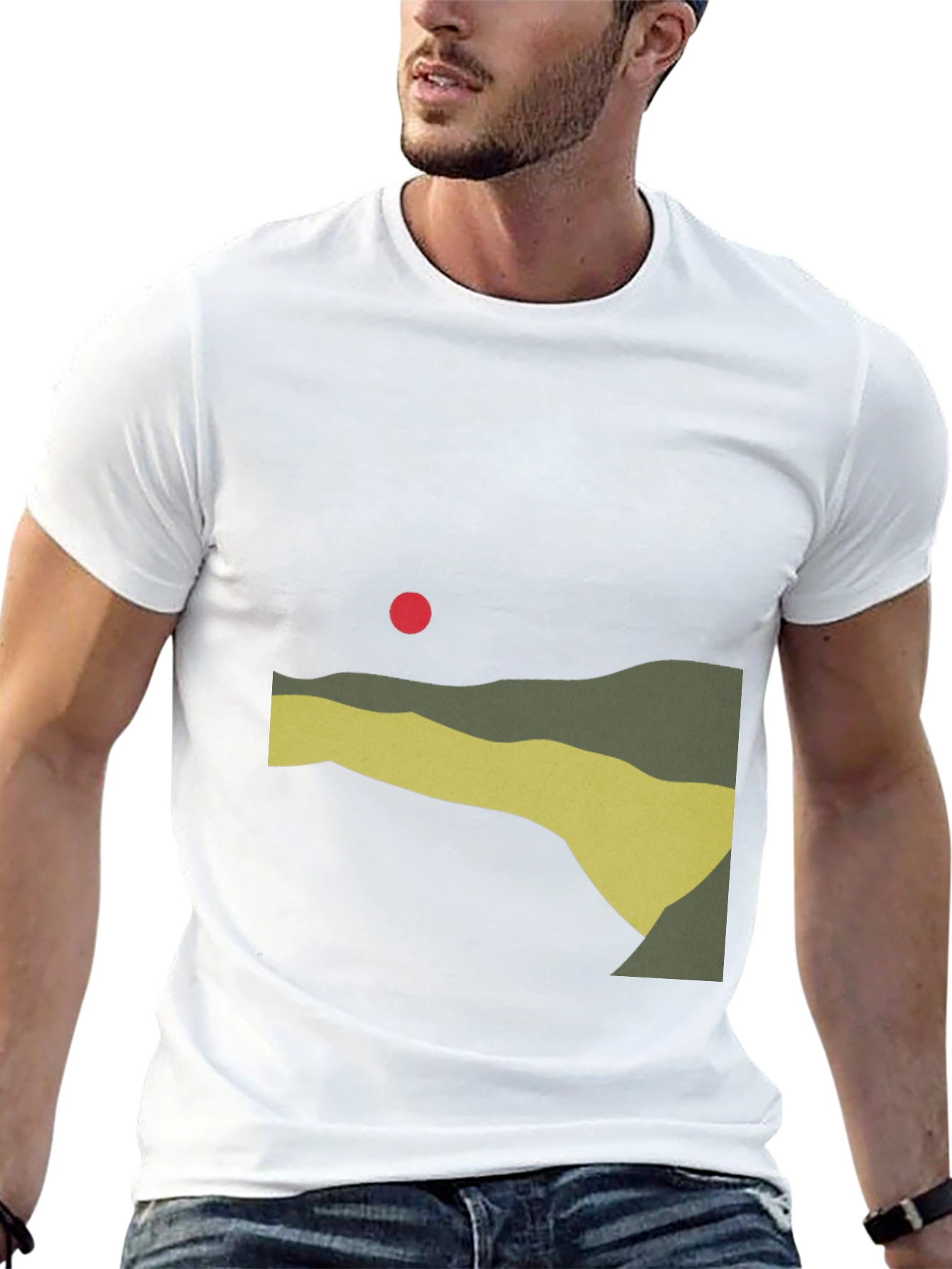Abstract Landscape Graphic T-Shirt
