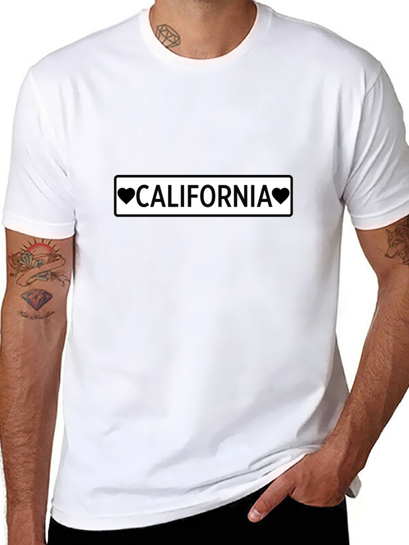 California Love Graphic Tee - Black Cotton Shirt