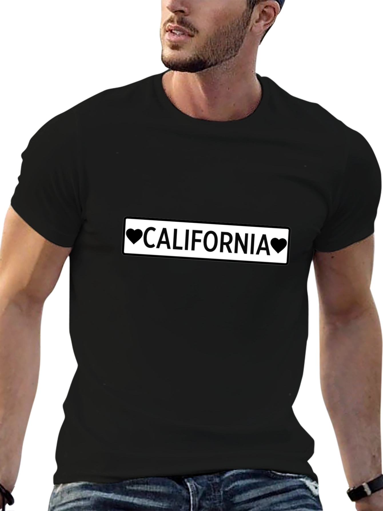 California Love Graphic Tee - Black Cotton Shirt