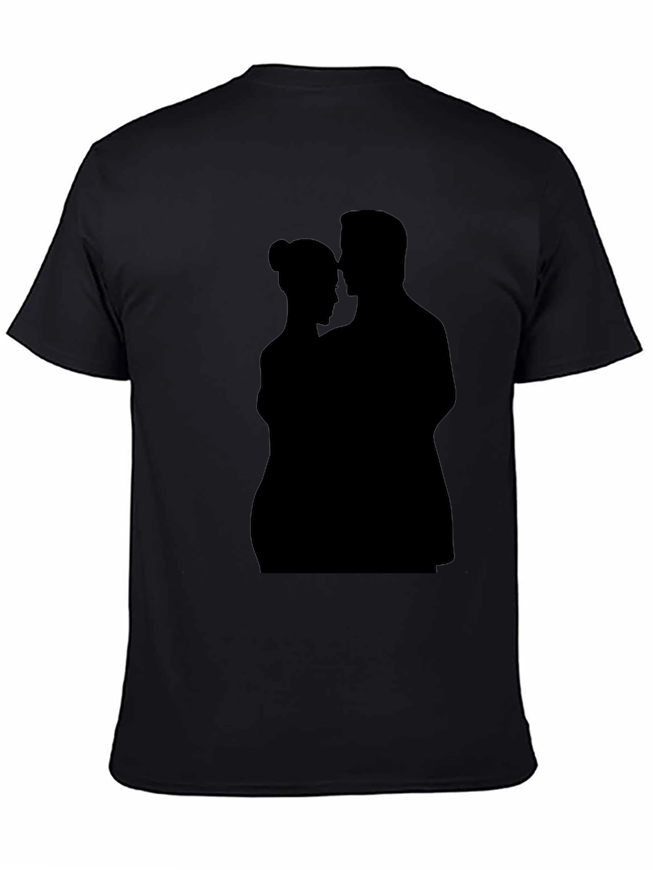 Romantic Silhouette Graphic Tee - Black