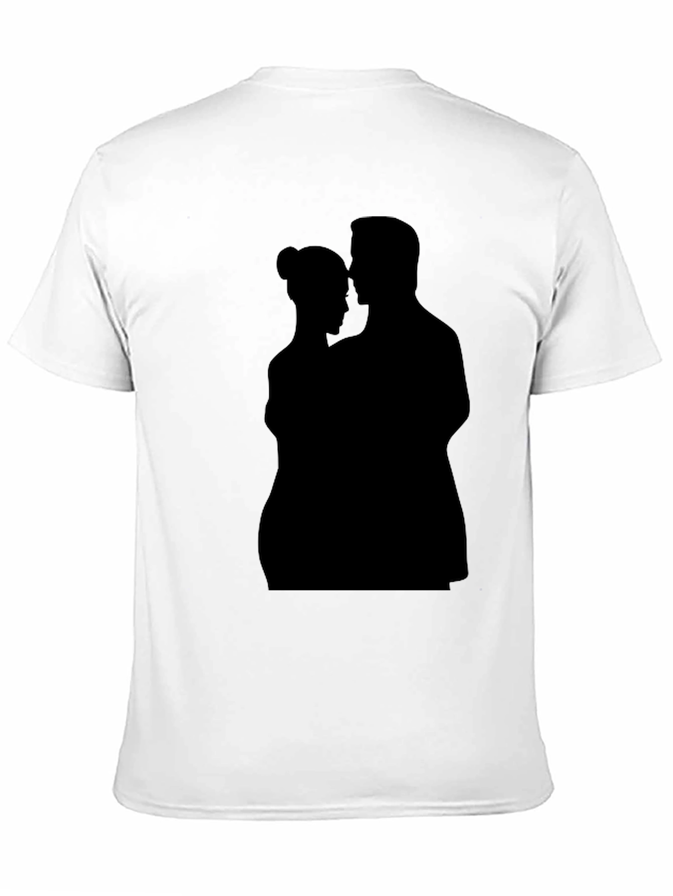 Romantic Silhouette Graphic Tee - Black