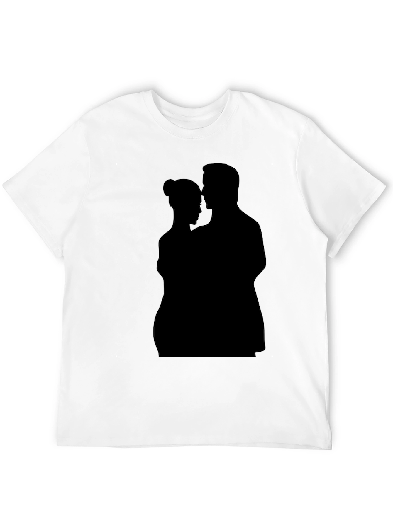 Romantic Silhouette Graphic Tee - Black
