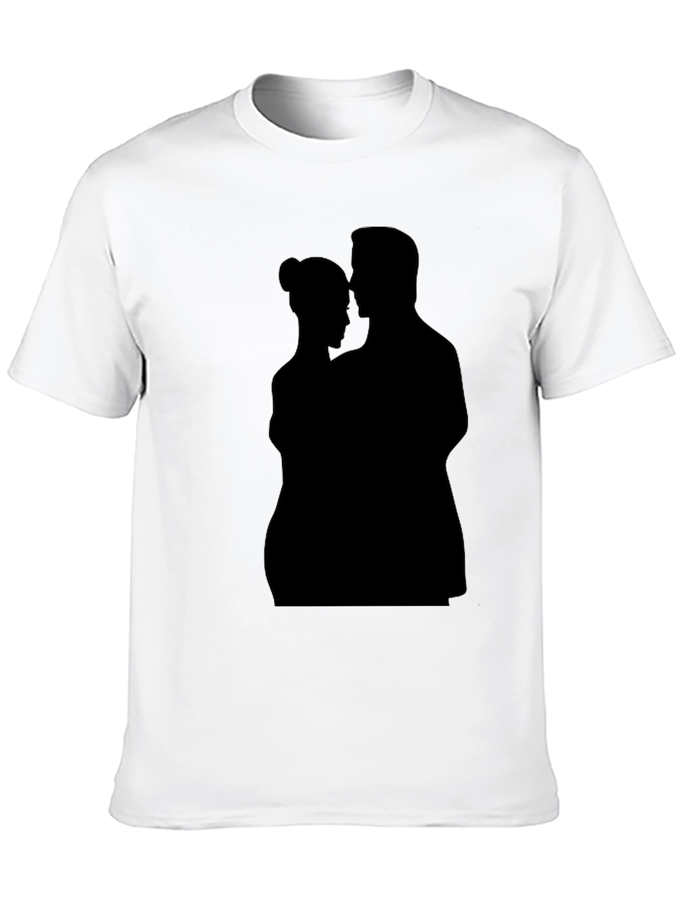 Romantic Silhouette Graphic Tee - Black