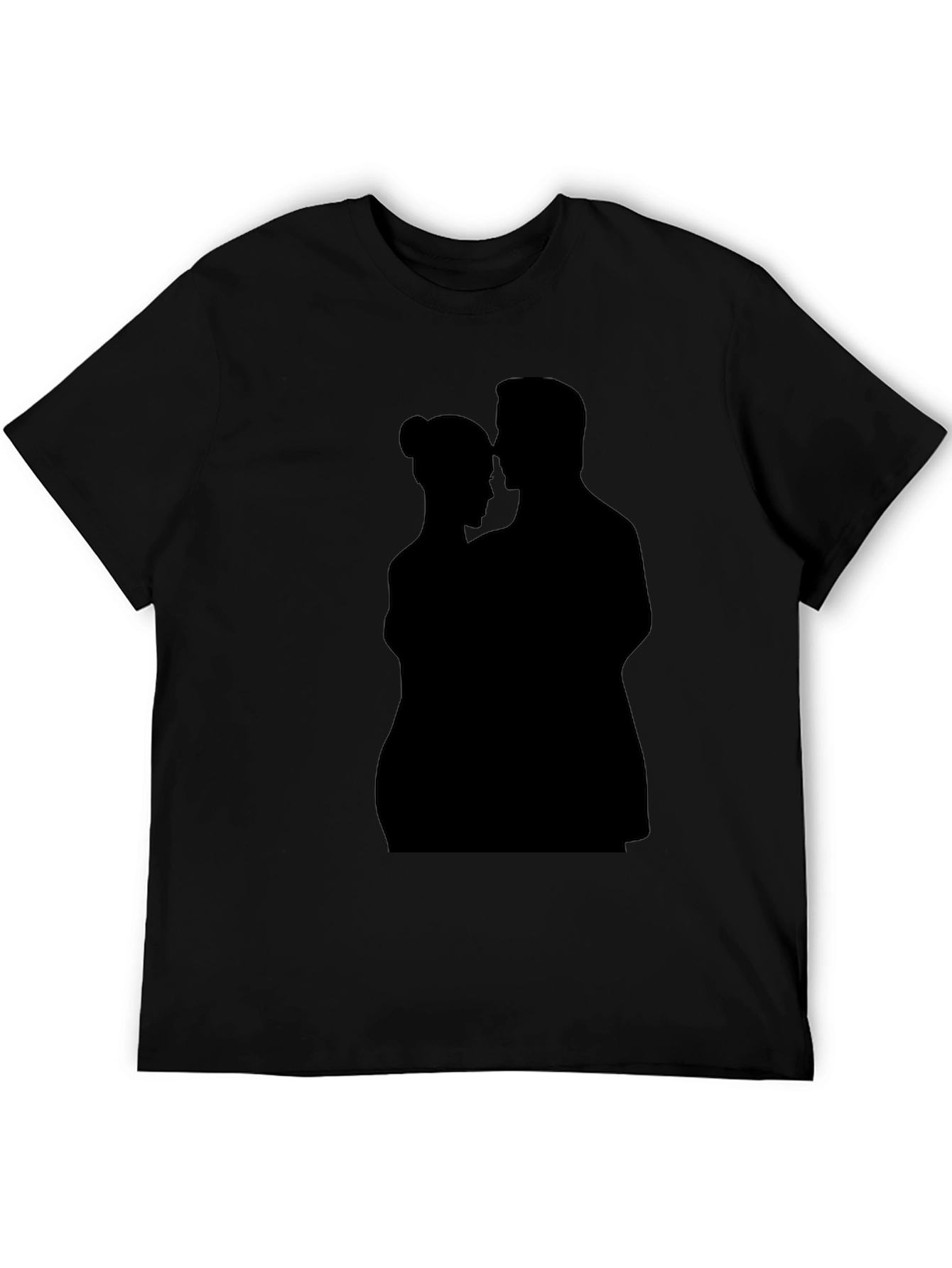 Romantic Silhouette Graphic Tee - Black