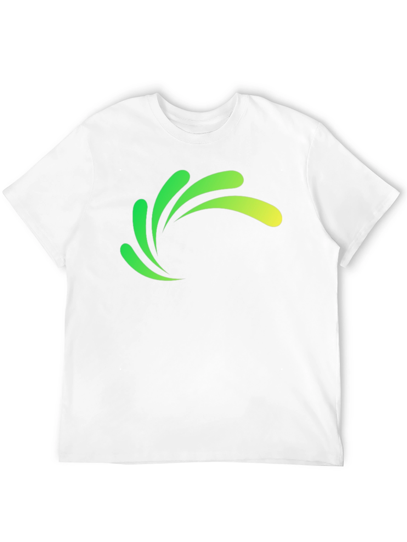 Modern Green Splash Graphic Black T-Shirt
