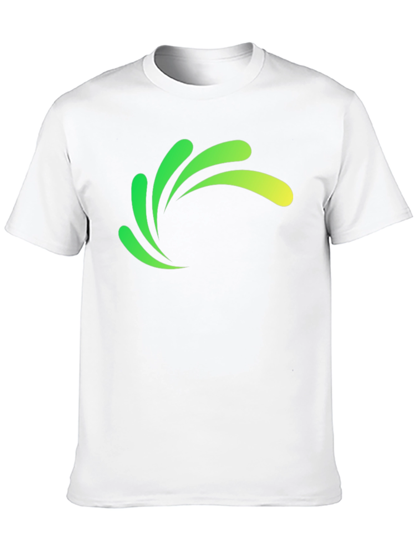 Modern Green Splash Graphic Black T-Shirt