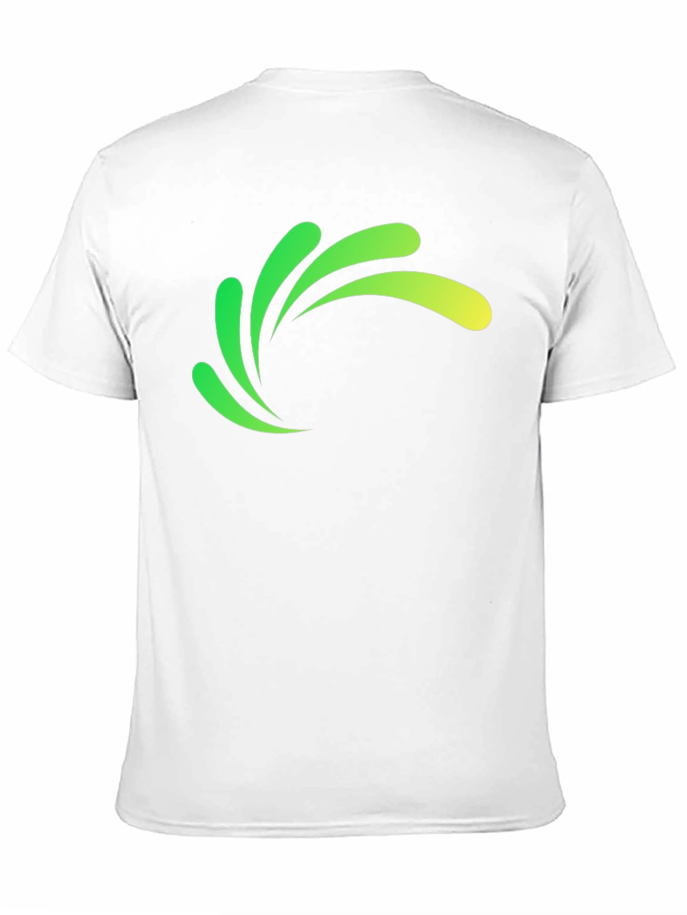 Modern Green Splash Graphic Black T-Shirt