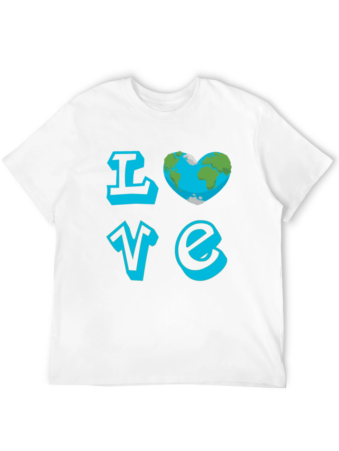 Love Earth Graphic Tee - Black Cotton T-Shirt