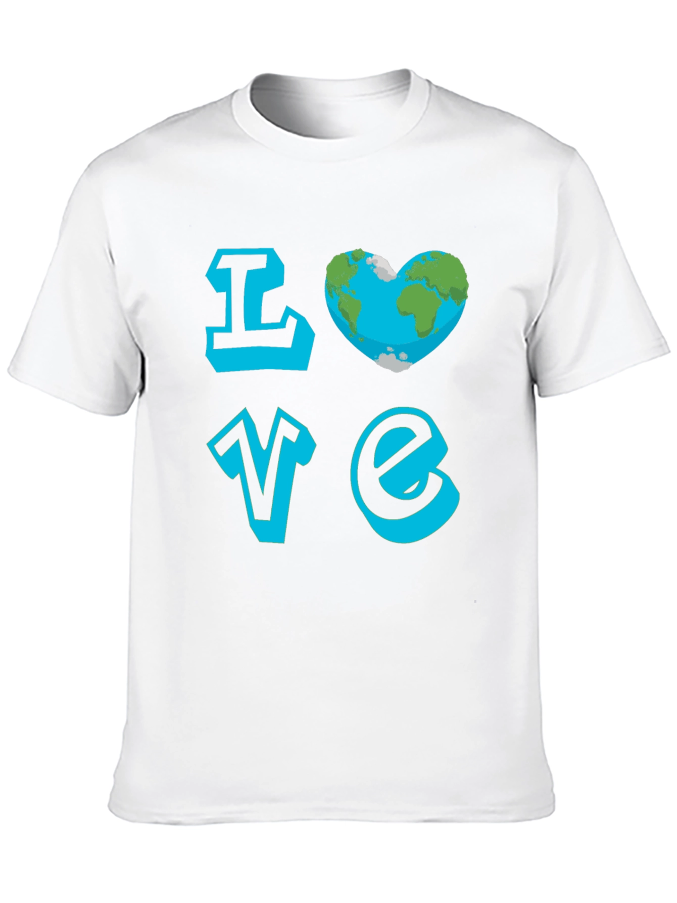 Love Earth Graphic Tee - Black Cotton T-Shirt