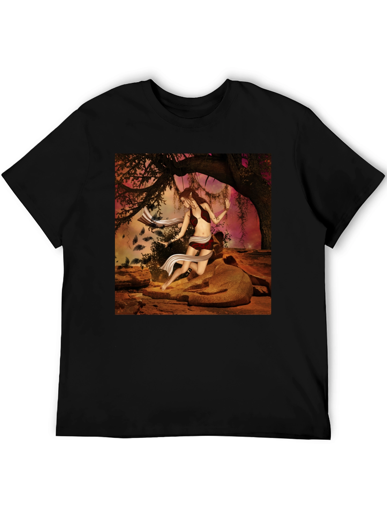 Fantasy Forest Woman Graphic Tee - Unisex T-Shirt