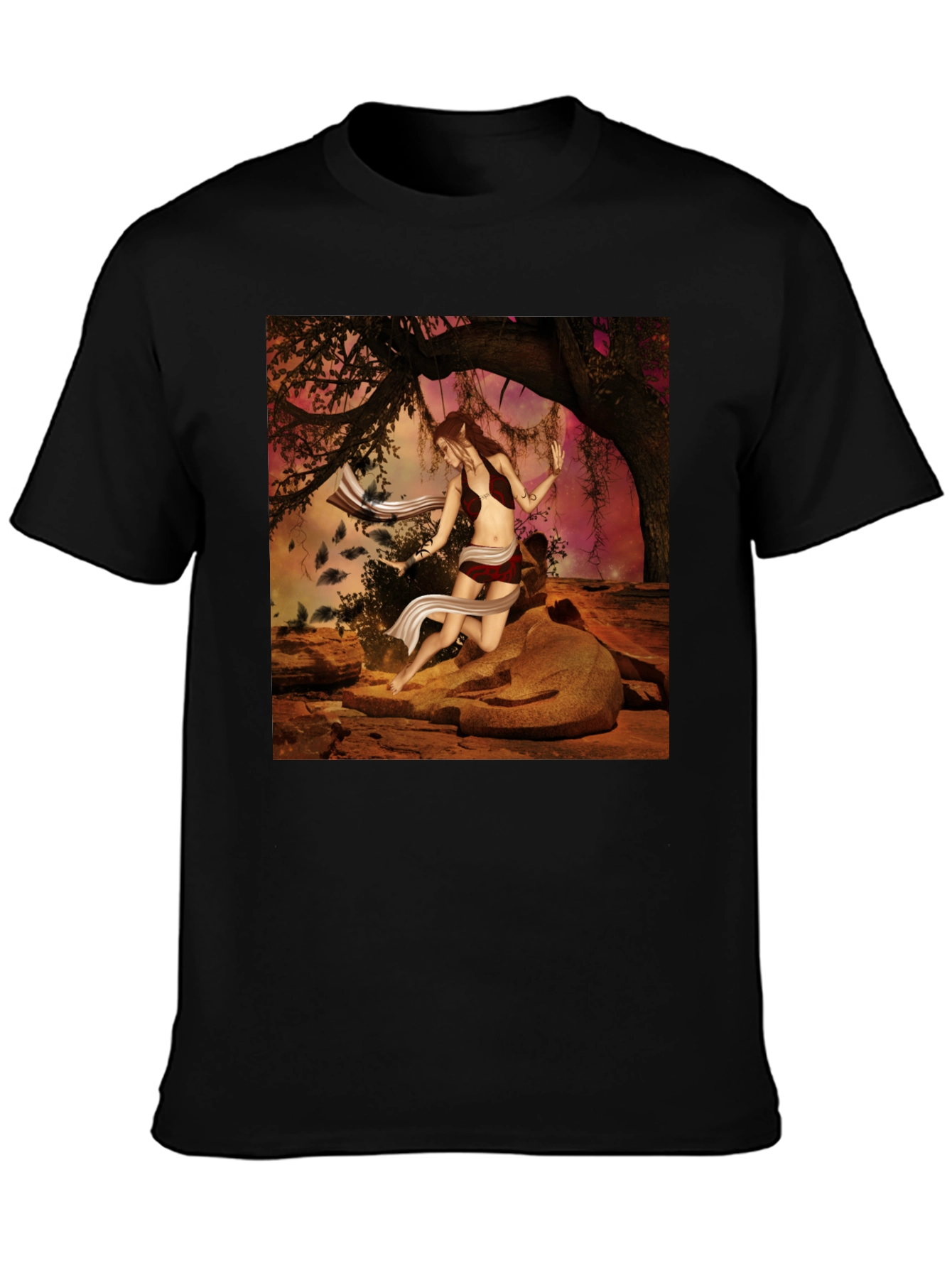 Fantasy Forest Woman Graphic Tee - Unisex T-Shirt