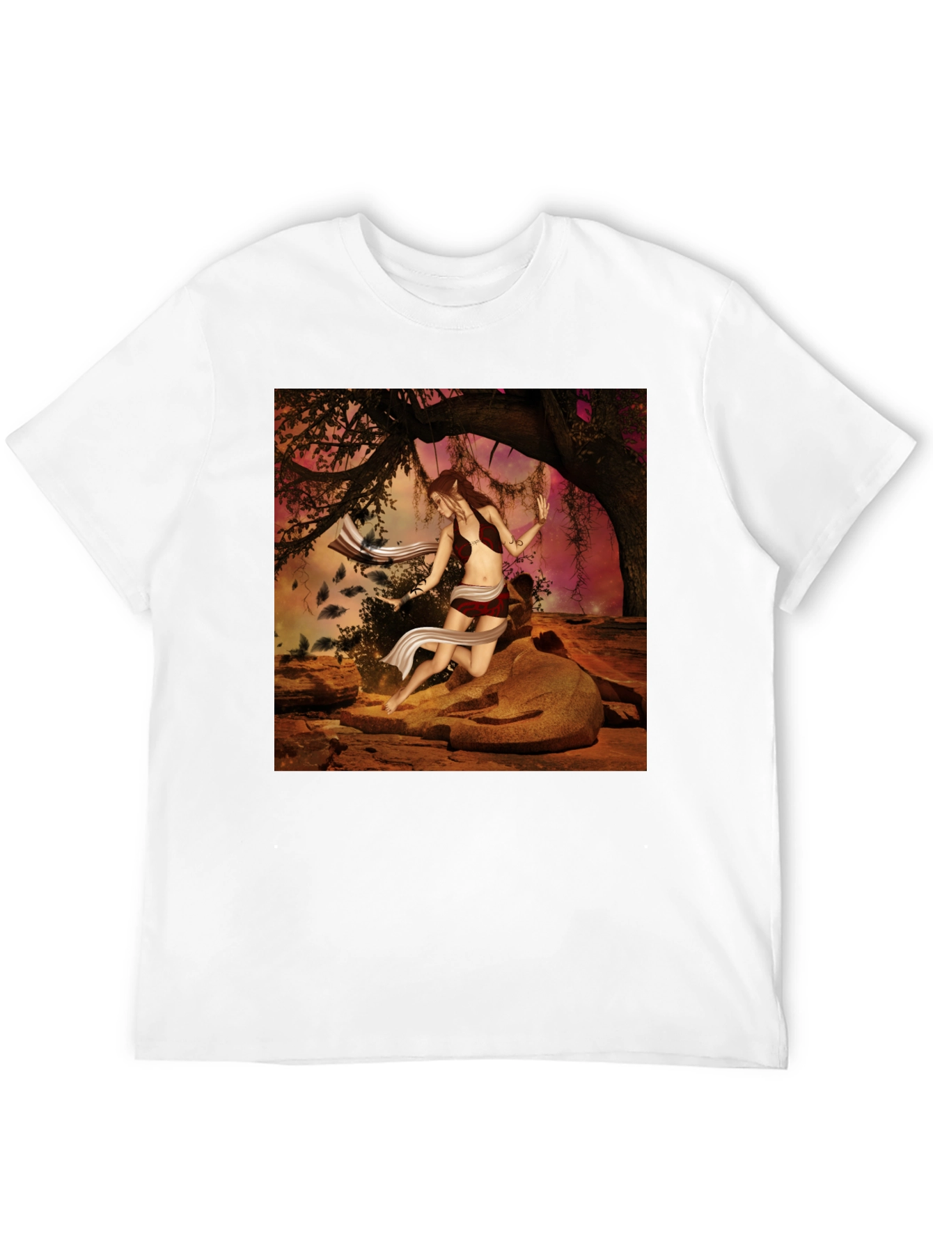 Fantasy Forest Woman Graphic Tee - Unisex T-Shirt