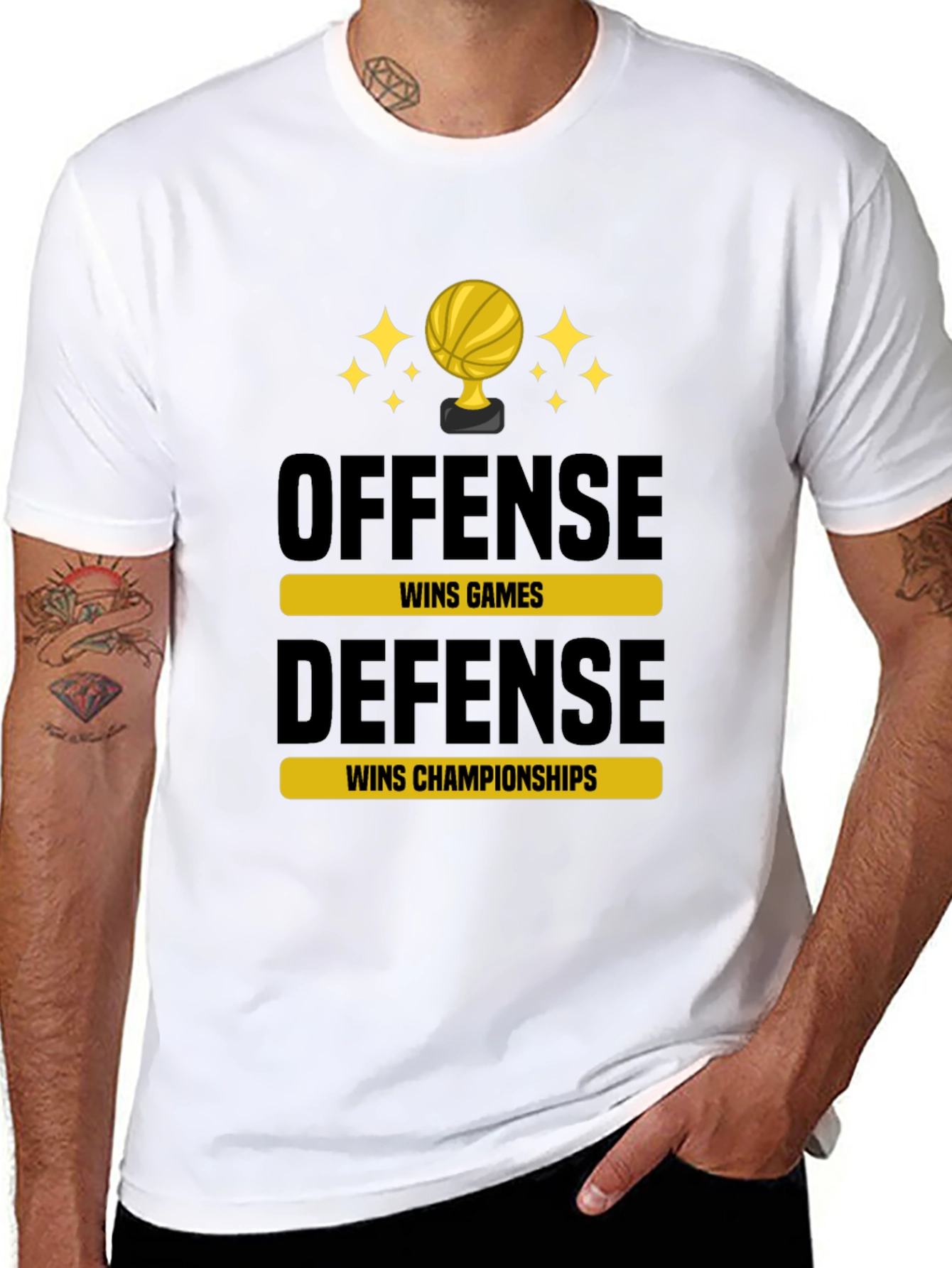 Offense Wins Games Defense Wins Championships T-Shirt