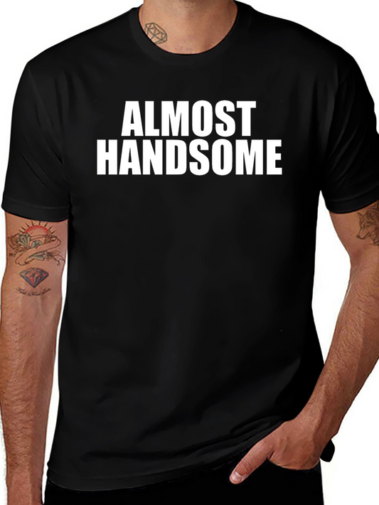 Almost Handsome Graphic Tee - Black