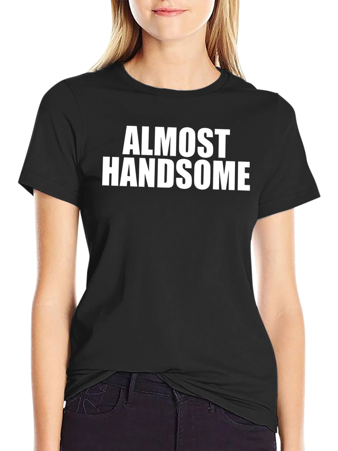 Almost Handsome Graphic Tee - Black
