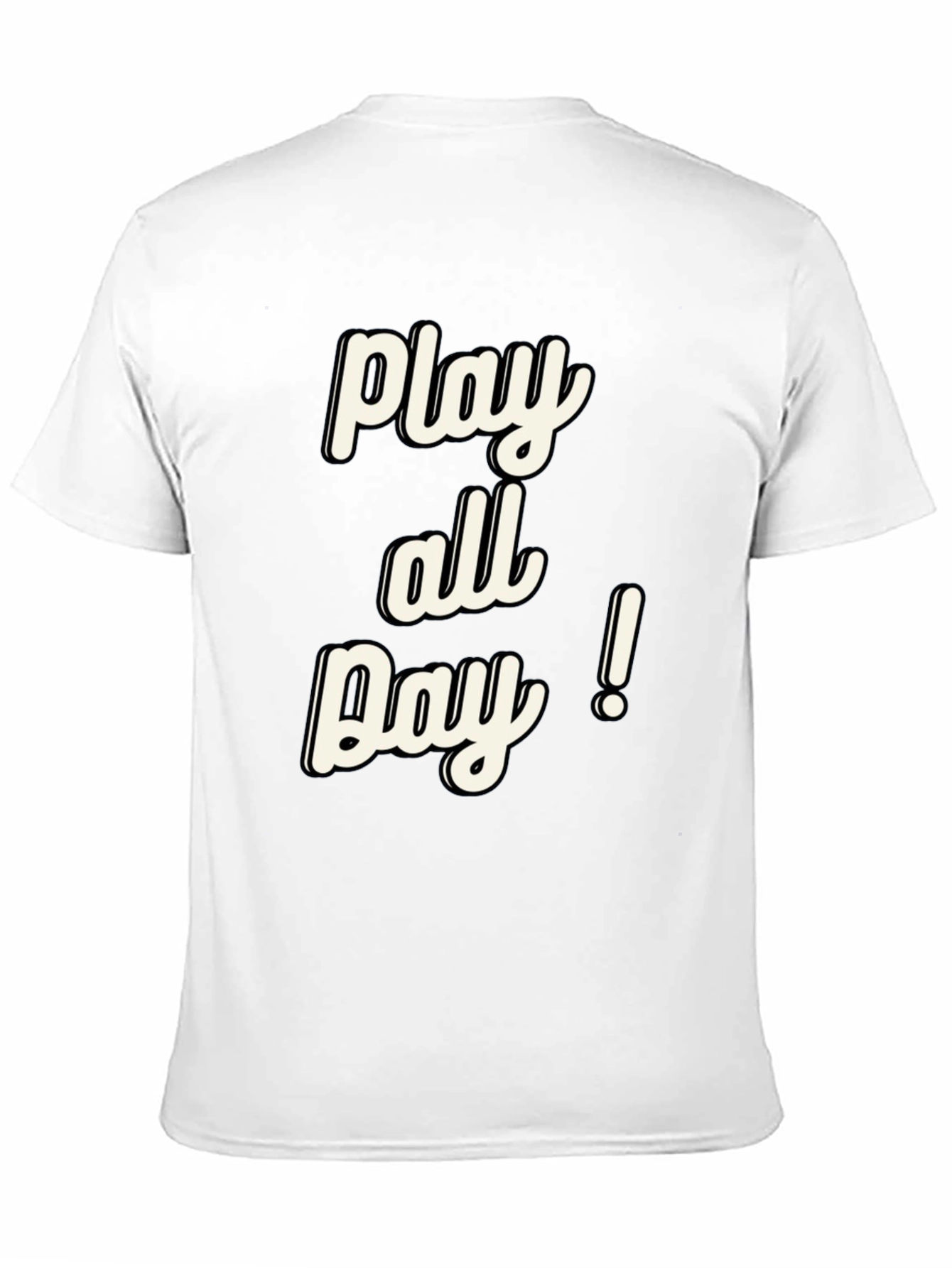 Play All Day! Black Graphic T-Shirt