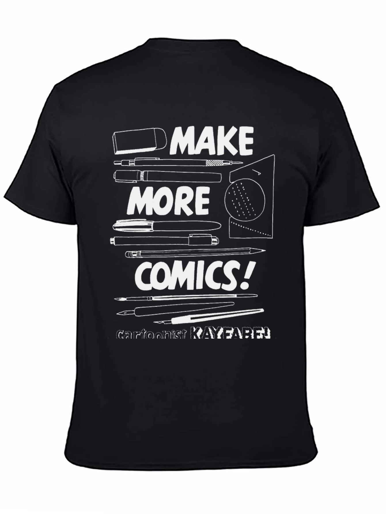 Make More Comics Black T-Shirt Graphic Tee