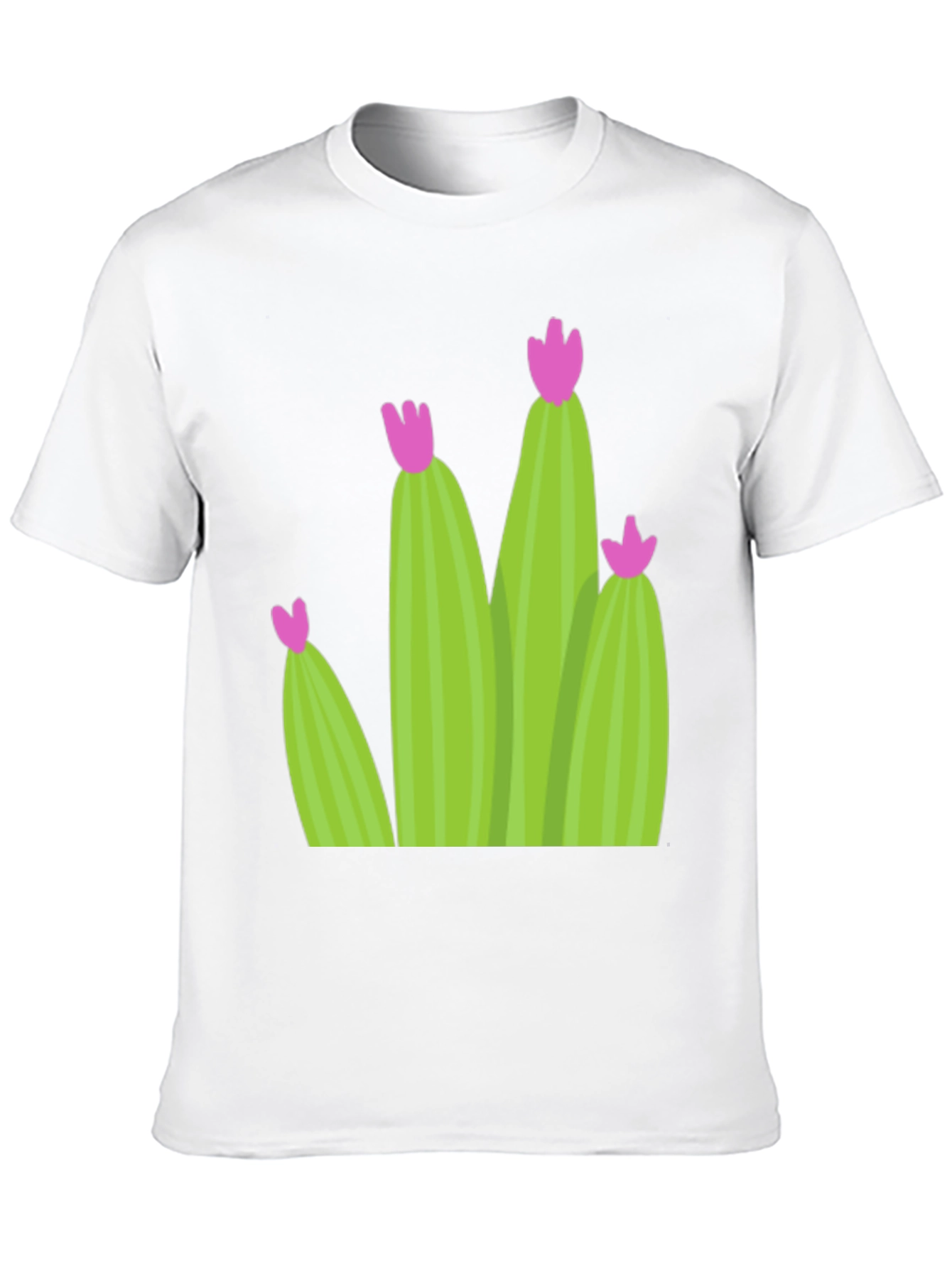 Cactus Bloom Black T-Shirt - Nature Inspired Tee