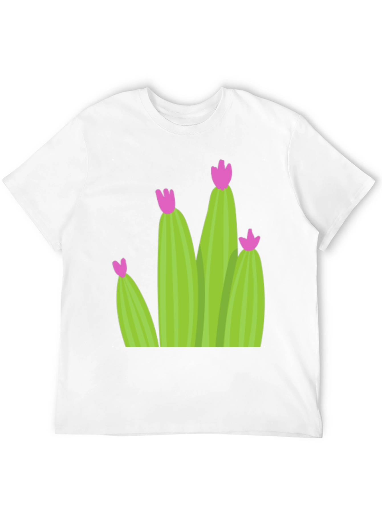 Cactus Bloom Black T-Shirt - Nature Inspired Tee