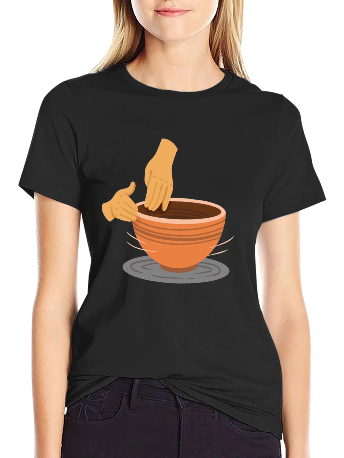 Pottery Wheel Black T-Shirt