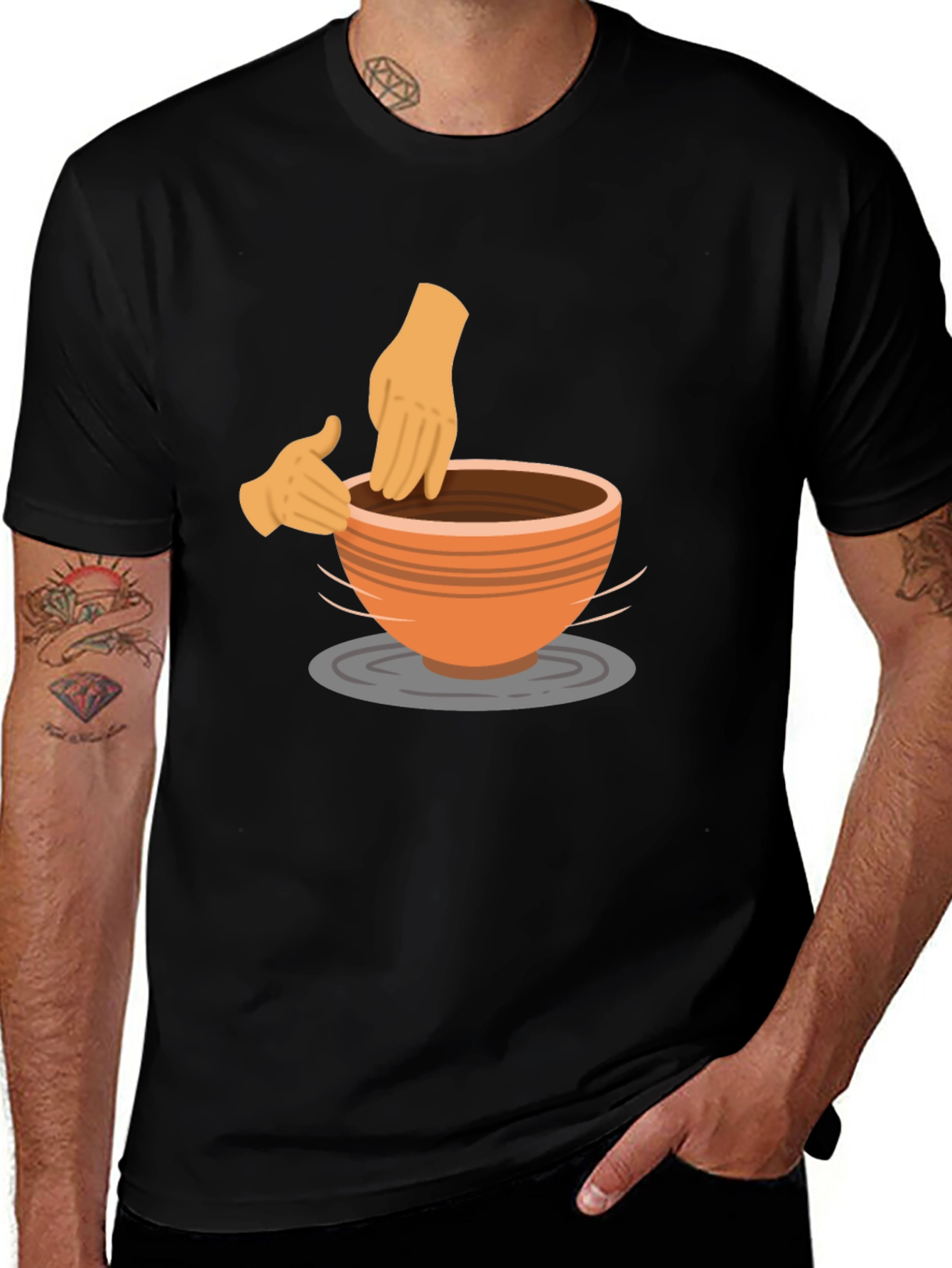 Pottery Wheel Black T-Shirt