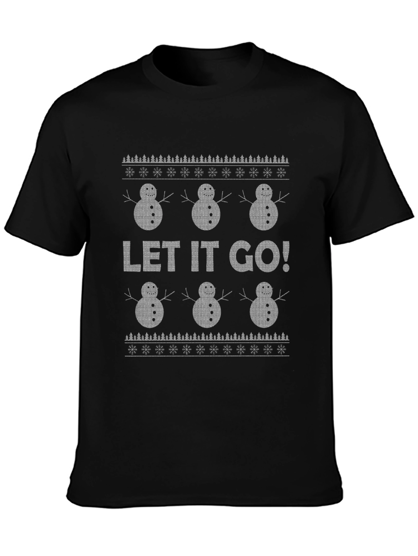 Let It Go! Ugly Christmas Sweater Style T-Shirt