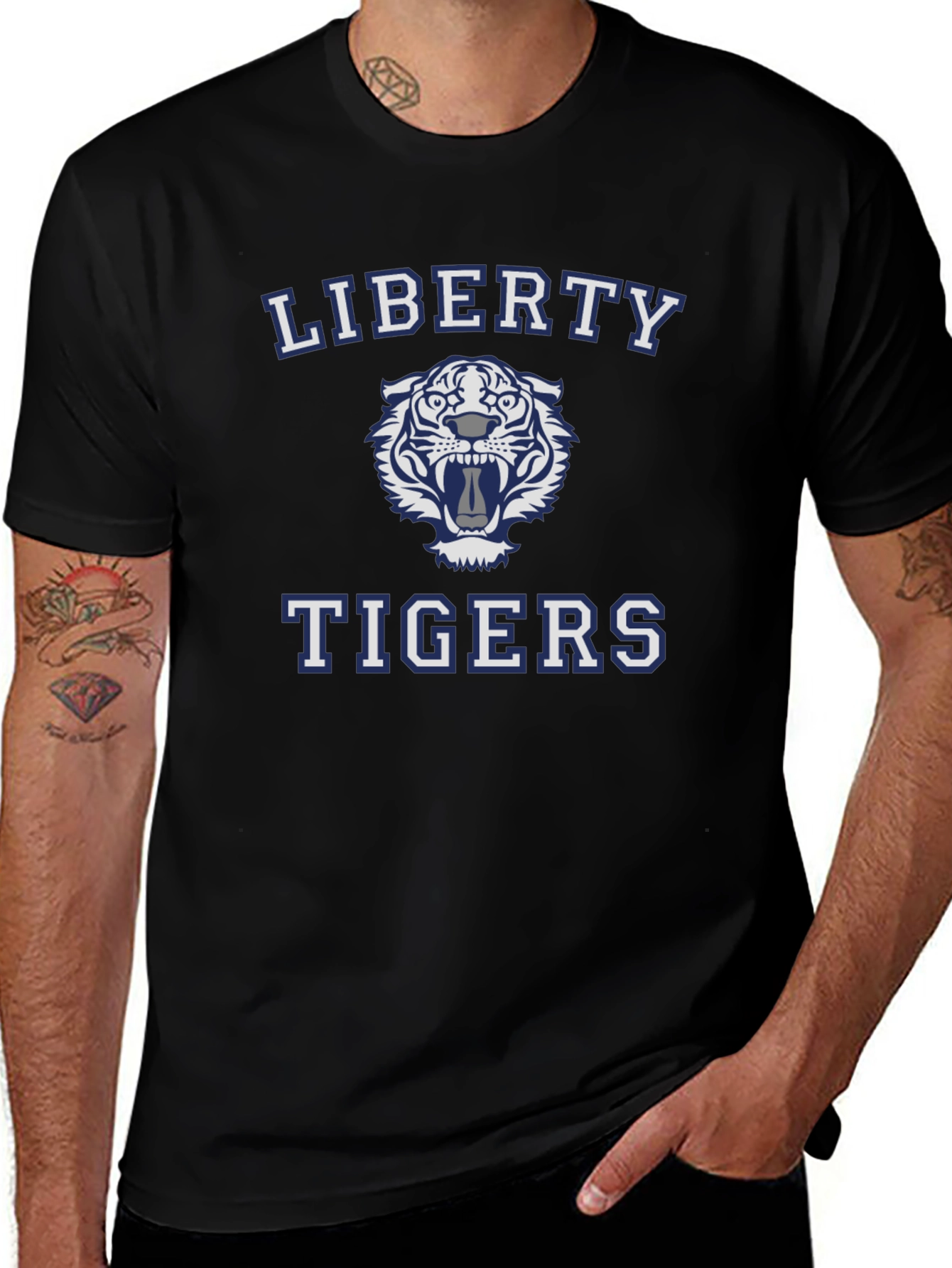 Liberty Tigers Black T-Shirt
