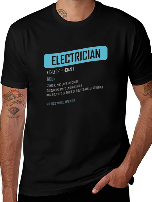 Electrician Definition Graphic Tee - Funny Job Gift