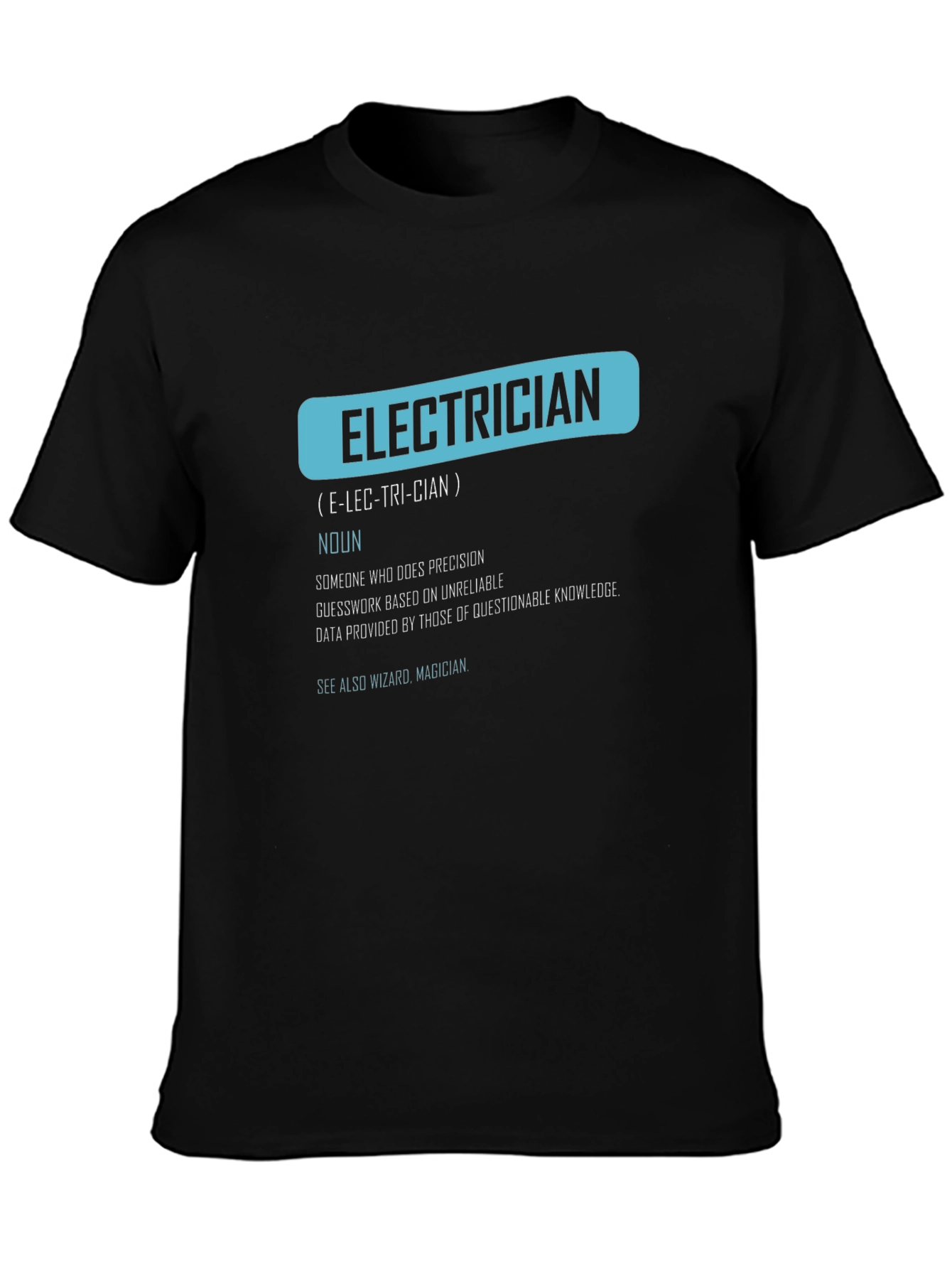 Electrician Definition Graphic Tee - Funny Job Gift