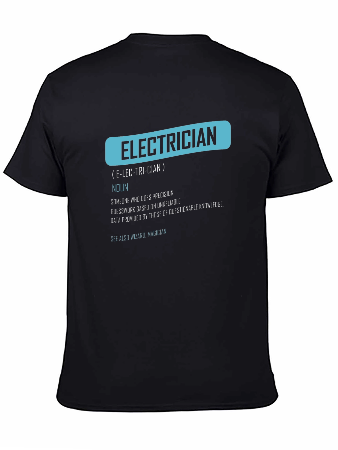 Electrician Definition Graphic Tee - Funny Job Gift