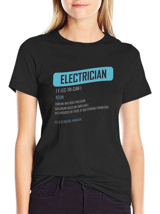 Electrician Definition Graphic Tee - Funny Job Gift