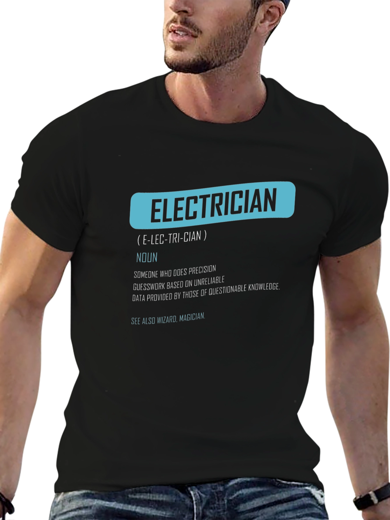 Electrician Definition Graphic Tee - Funny Job Gift