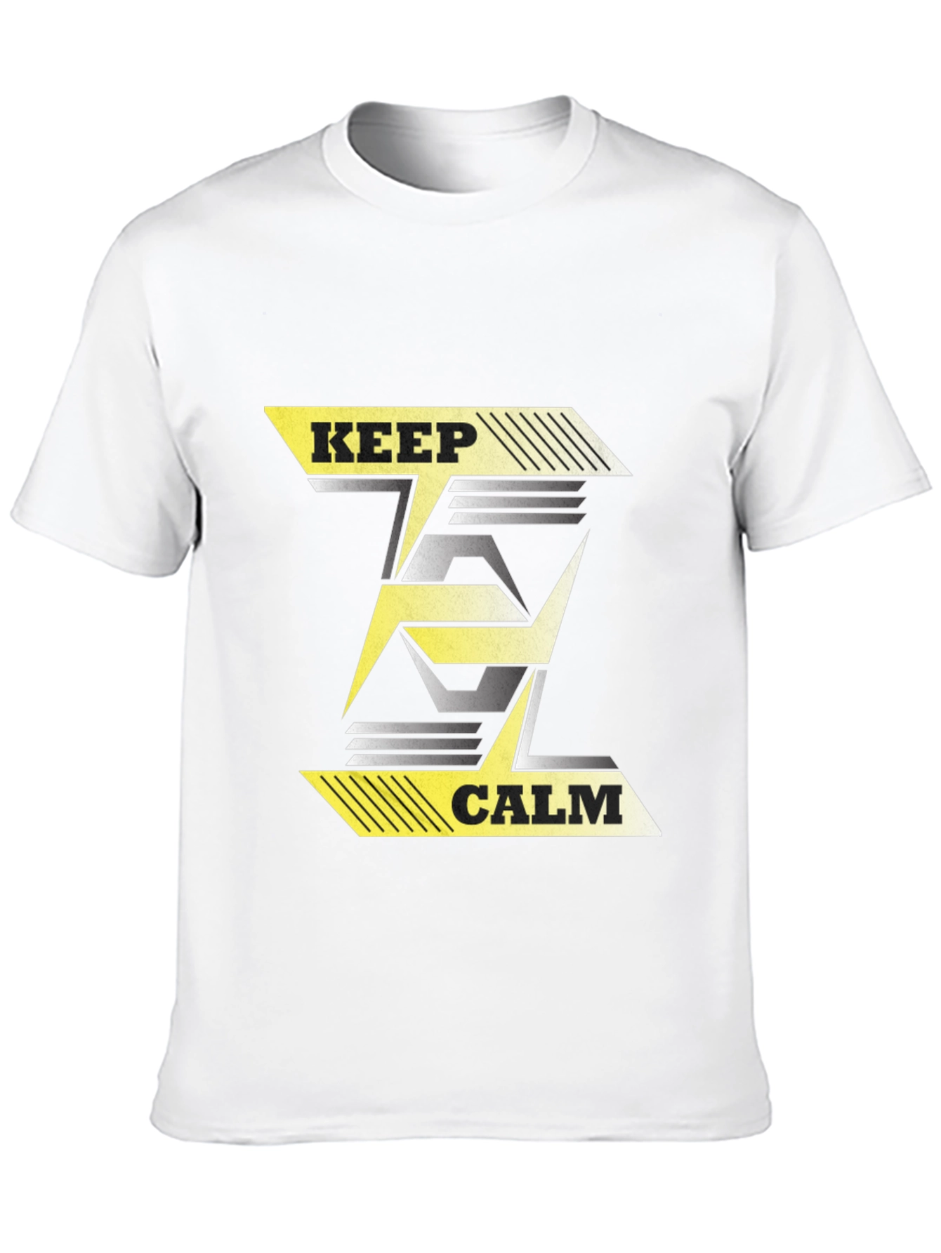 Keep Calm Graphic T-Shirt - Black Cotton Tee