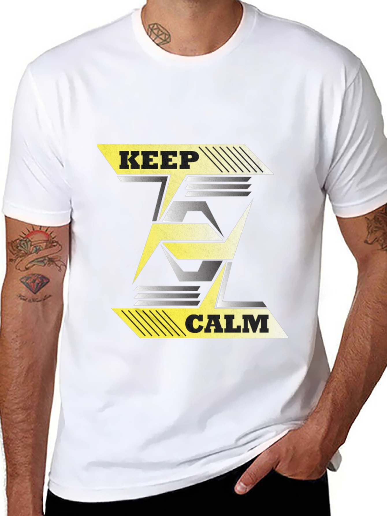 Keep Calm Graphic T-Shirt - Black Cotton Tee