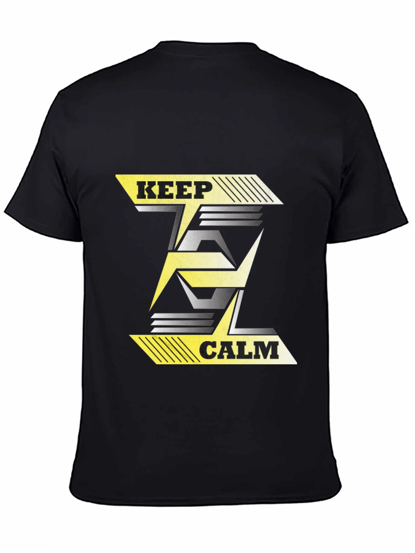 Keep Calm Graphic T-Shirt - Black Cotton Tee