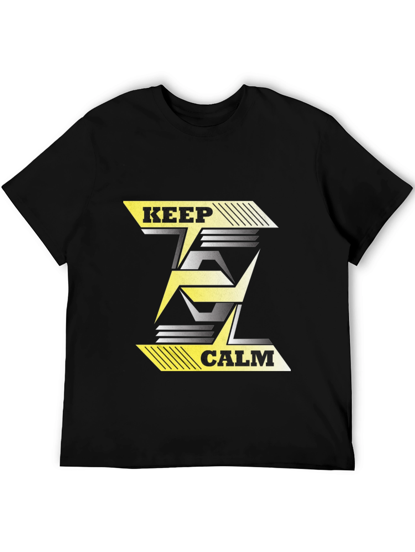 Keep Calm Graphic T-Shirt - Black Cotton Tee