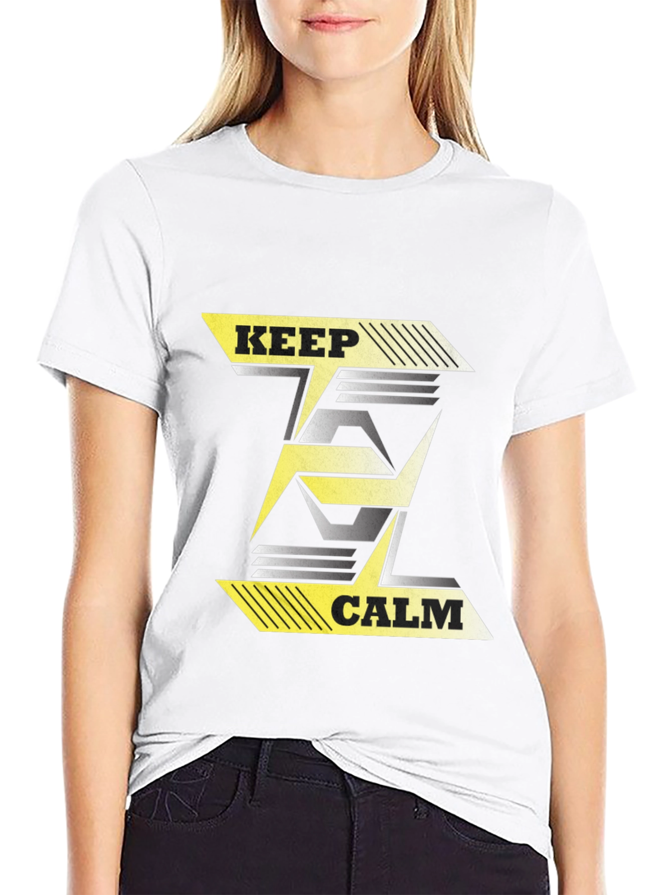 Keep Calm Graphic T-Shirt - Black Cotton Tee
