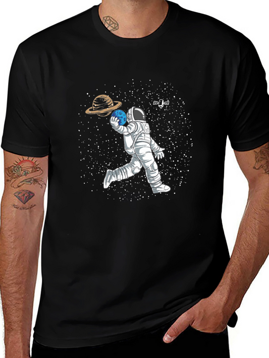 Astronaut Bowling Space T-Shirt