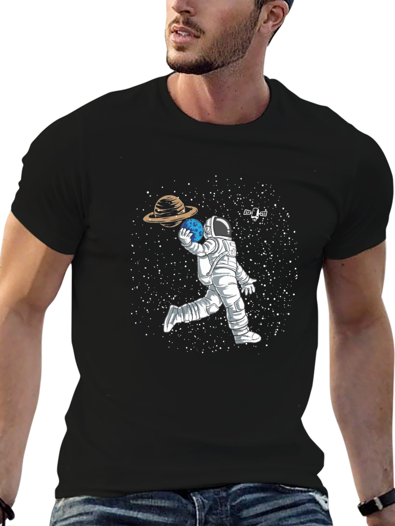 Astronaut Bowling Space T-Shirt
