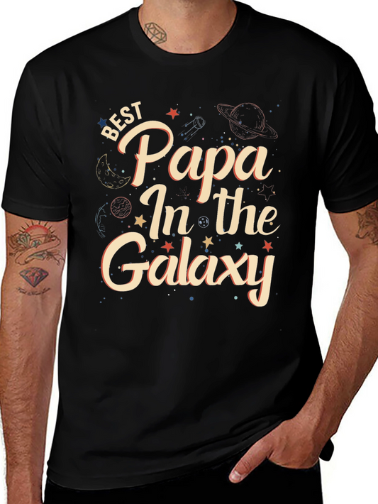 Best Papa In The Galaxy Graphic T-Shirt