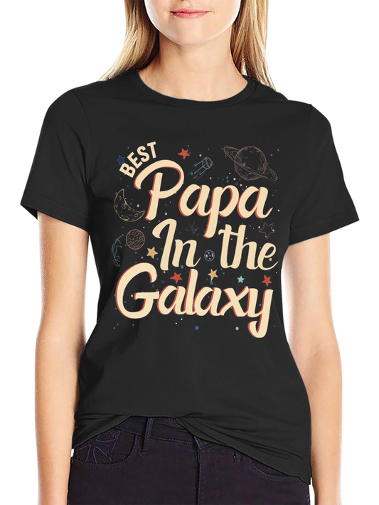 Best Papa In The Galaxy Graphic T-Shirt