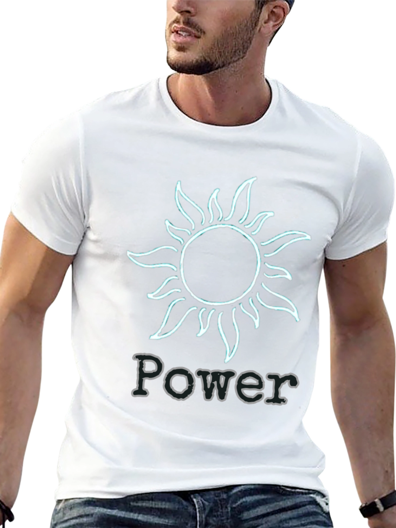 Power Sun Graphic T-Shirt - Black