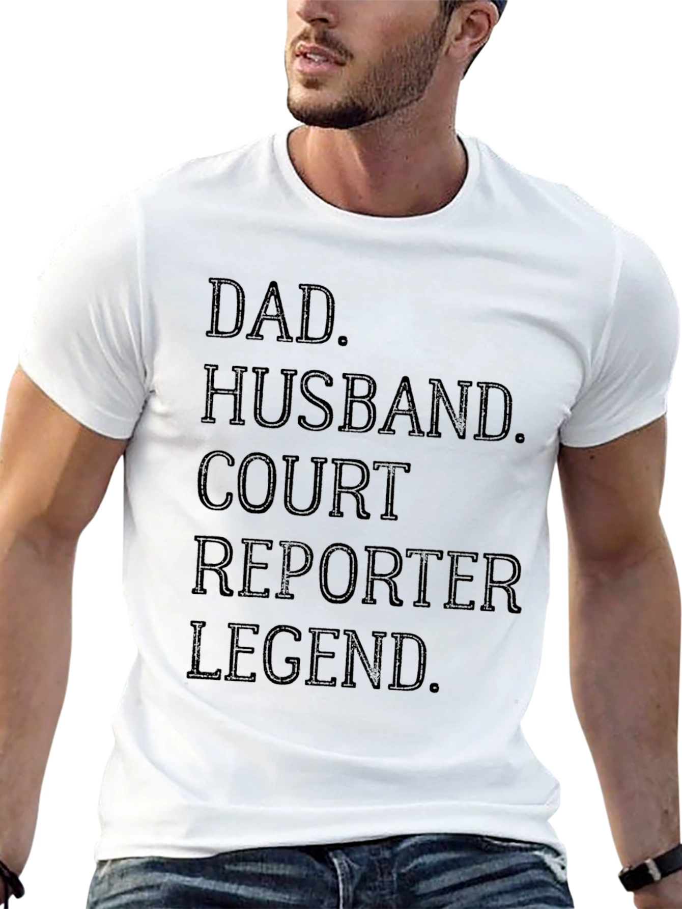 Dad Husband Court Reporter Legend T-Shirt