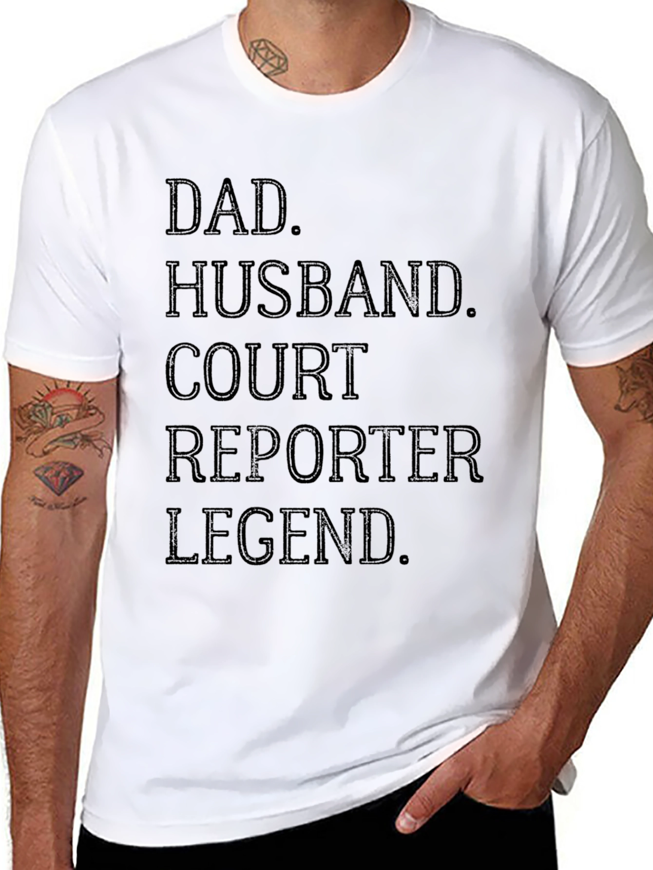 Dad Husband Court Reporter Legend T-Shirt
