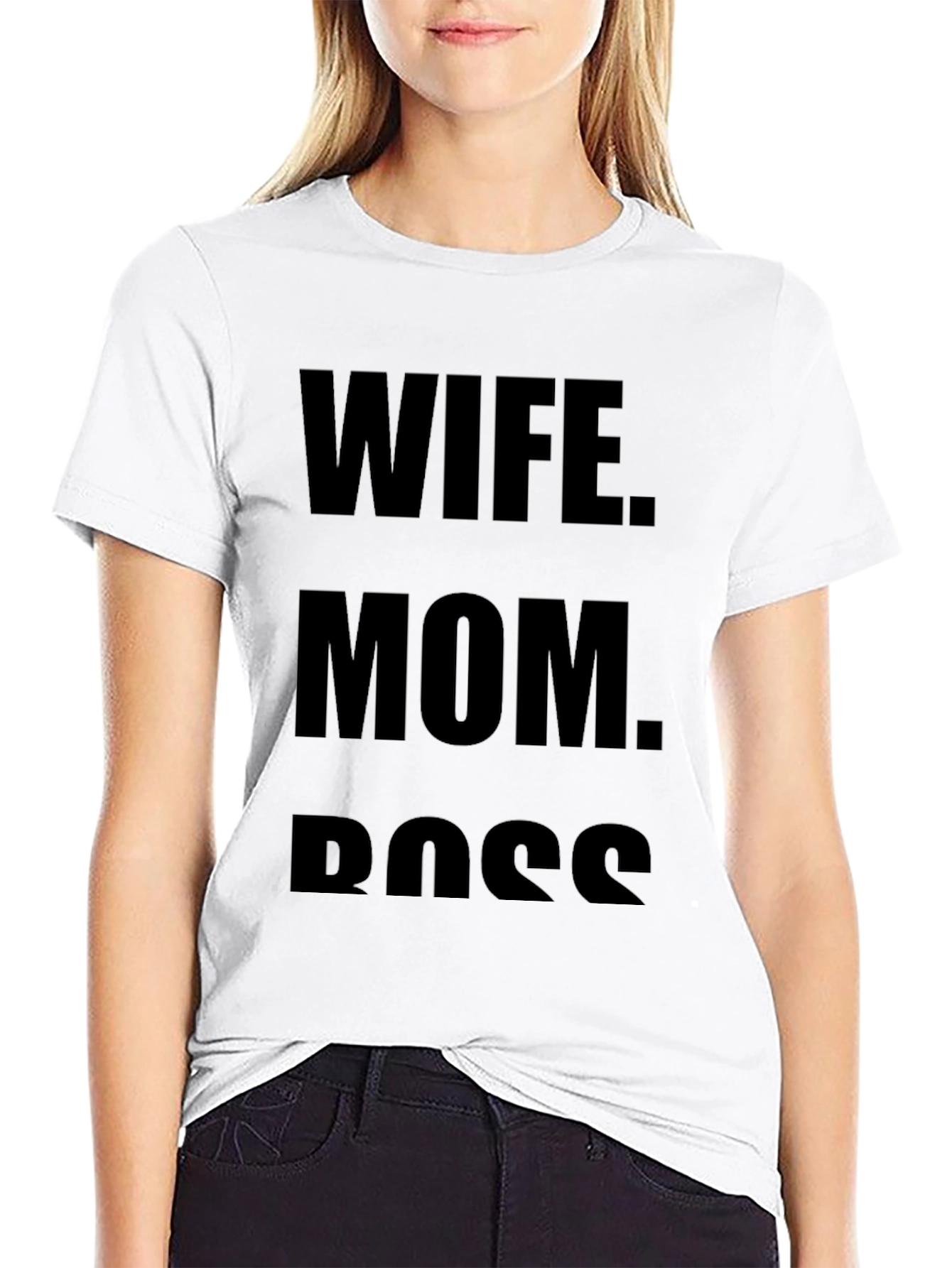 Wife Mom Boss Black T-Shirt