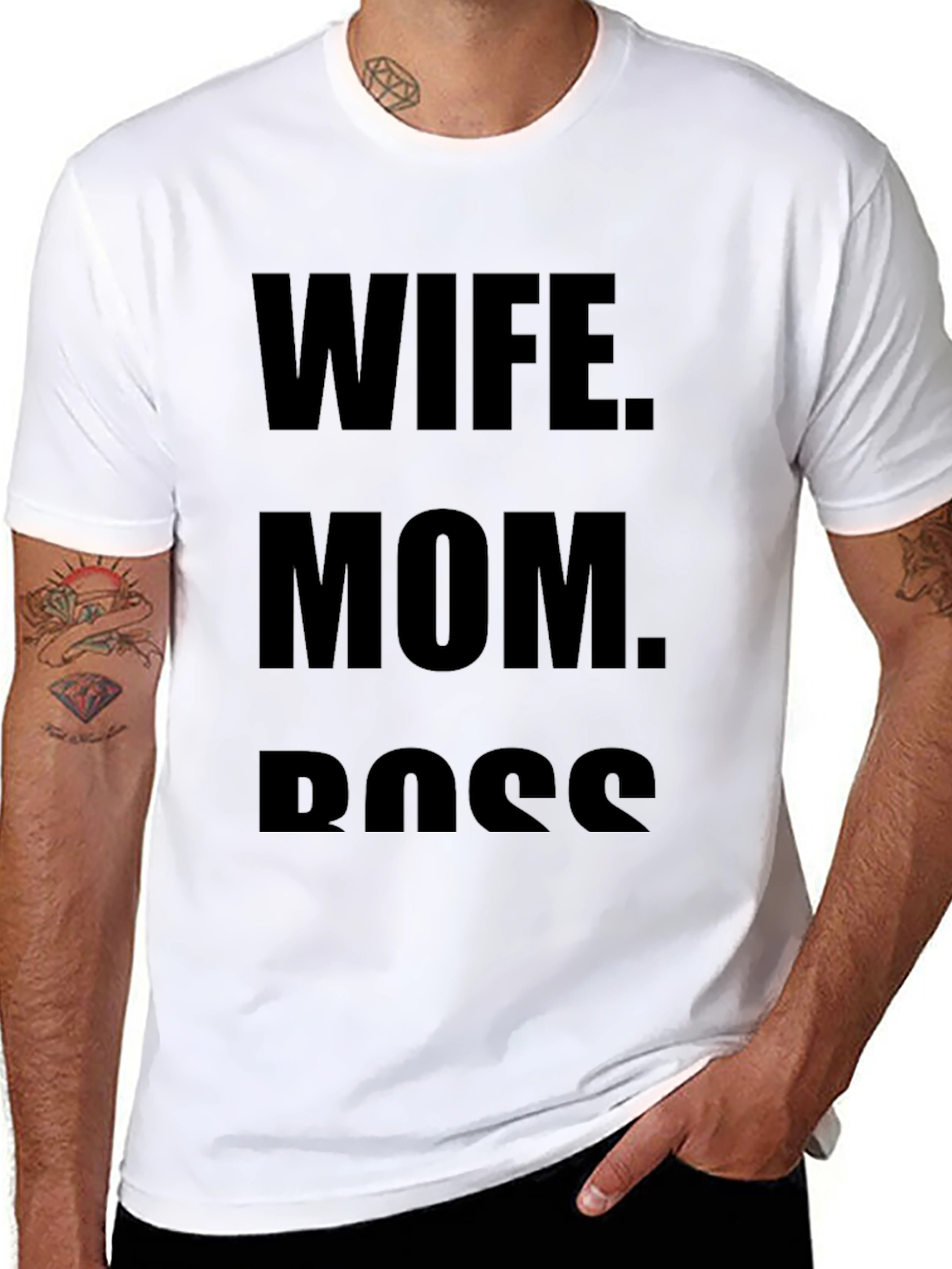 Wife Mom Boss Black T-Shirt
