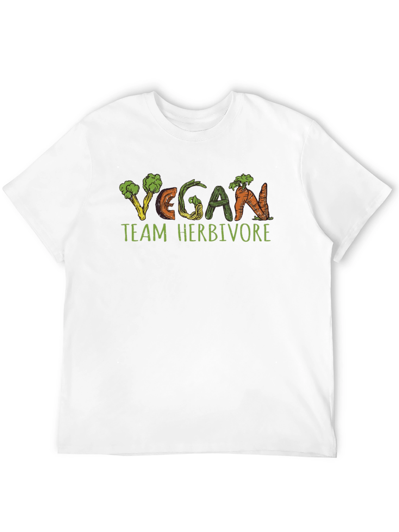 Vegan Team Herbivore T-Shirt - Vegetable Lettering
